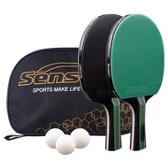 Senston table tennis set includes 2 table tennis rackets, 1 portable bag, and 3 ping pong balls, suitable for beginners, intermediate, and advanced players for training and matches.