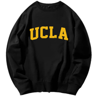 เสื้อสเวตเตอร์คอกลมหลวมๆ สไตล์ Ucla Duke University สวมใส่สบาย ผ้าฝ้ายผสมโพลีเอสเตอร์ ฤดูใบไม้ร่วง 2