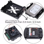 5.25 Optical Drive Position 3.5 Inch to 2.5 Inch SSD 8CM Fan HDD Adapter Tray Dock Hard Drive Holder