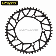 Litepro 130BCD 9 10 11 Speed Hollow CNC Alloy Single Disc Chain Wheel Road Folding Bike Chain Wheel 50 / 52/54/56/58 T Chainring