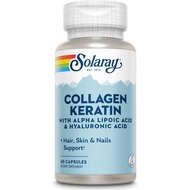 SOLARAY Collagen Keratin with Alpha Lipoic Acid and Hyaluronic Acid - Type I, II and III Collagen Pi