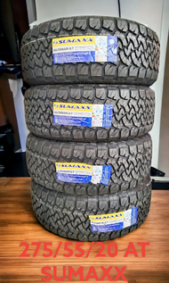 275/55R20 AT Sumaxx ยางใหม่ปี22 ดอกยางสวยเหมาะสำหรับสายลุยวิ่งได้ทั้งถนนทางเรียบและถนนลูกรังสินค้ามีพร้อมส่ง(ราคาต่อ1เส้น)