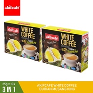 Akifcafe 3 in 1 White Coffee Durian Musang King Combo 1+1 Pack (25g X 10stick)