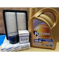 MAZDA 2 1.6 SKYACTIV OIL FILTER + AIR FILTER + KOYOMA 5W30 SEMI SYNTHETIC ENGINE OIL