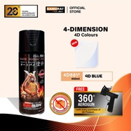Samurai 4D881 Blue 4-Dimension Lembayung Colour - Aerosol Coating Spray Paint for Automotive Car Mot