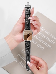 SHIRUI | Dual-Sided Alligator Leather Watch Band for Apple Watch Series 9/s10