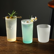 E0302-Ultra-Thin Japanese Frosted Cup Slanted Coffee Cup 370ml 400ml 430ml Household Latte Cup ins S