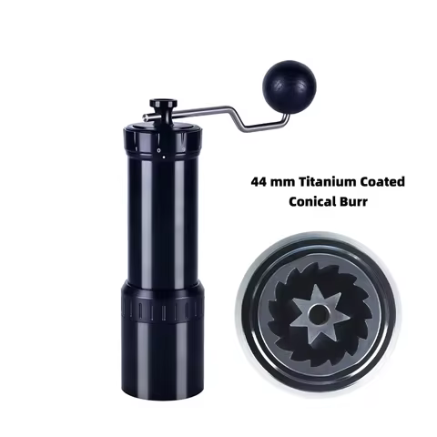 NEW 7 Stars Titanium Burr 420 Stainless Steel Burr Hand Coffee Grinder