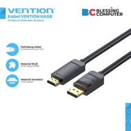 VENTION HAGB DP Male to HDMI Male 4K Black 3 Meter Cable