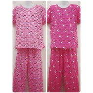 Baju Tidur Perempuan Setelan/(BD READY STOCK)News Ladies Pajamas ShortSleeve&LongPants Set Wear