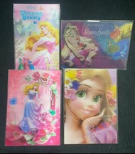 (3D立體賀卡)日本絕版迪士尼睡美人睡公主sleeping beauty 3D立體明信片Postcard生日賀卡聖誕節Christmas 聖誕卡。 貝兒belle。Disney愛麗絲Alice  愛洛
