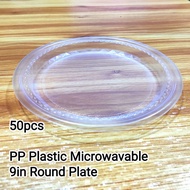 50pcs - Plate plato PP Plastic Round Plate 9inches Microwavable PL225 Plato