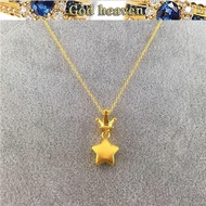 New 916 gold necklace gold crown star pendant gold necklace female 916 gold jewelry salehot