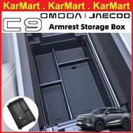 Jaecoo Omoda C9 Car Accessories Armrest Box Storage Central Storage Decoration Coin Card Kotak Organ