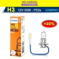 Genuine Philips Automotive Headlamp Bulbs 1PCS ( 30% More Brightness ) For H1  H3  H4  H7 ( 12/55w )