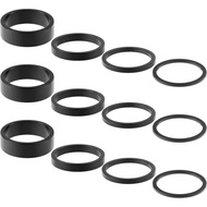 12 PCS Spacer Batang Basikal 1 1/8, 4 Saiz Spacer Headset Basikal Aloi Aluminium, Spacer Batang Hand