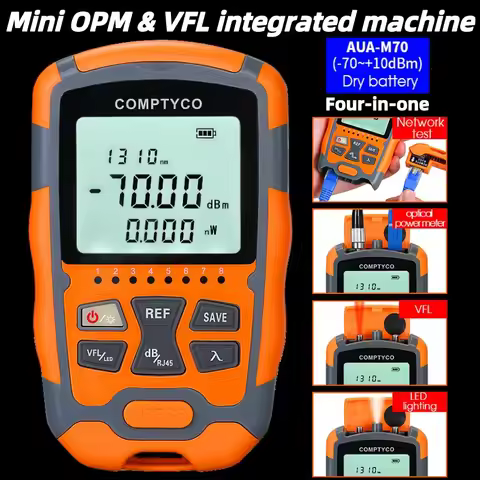 AUA-M70 Mini Optical Power Meter(OPM -70~+10dBm)&Visual Fault Locator(VFL 1/10/15/30/50mw) All In On