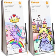 Paint with Water Coloring Books for Kids - 2 Pack, Pocket Mess Free Watercolor Painting Kit, Water C