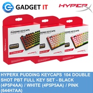 HYPERX PUDDING KEYCAPS 104 DOUBLE SHOT PBT FULL KEY SET - BLACK (4P5P4AA) / WHITE (4P5P5AA) / PINK (