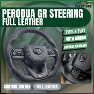 LC300 GR Steering Perodua Full Leather Steering Wheel Full Set Airbag Vios Vellfire Alphard