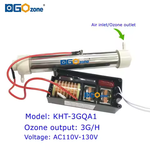 3G/h Ozone Generators for Air and Water Purifying Ozon Glass /Quartz Tube Ozonizer O3 Water Cell 110