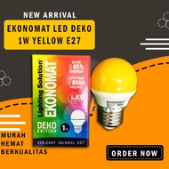 DEKO 1W YELLOW E27 BULB YELLOW ANTI-BREAK LED LIGHT /