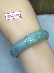 52##天然A貨翡翠滿果綠色帶陽綠貴妃手鐲