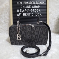 tas bonia original sling camera bag monogram hitam uk 23x6x13cm