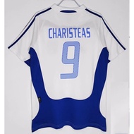 High quality Retro football jersey 2004 Greece ZAGORAKIS CHARISTEAS away-*--