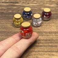 AD1MY 1/2/5PCS Cute Dollhouse Toy Miniatures Hello Kitty Jam Jar KT Canned Fruit Model Martijn