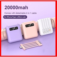 Macaron Cute Design 20000mAh Mini Power Bank Detachable Cable PowerBank