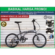 GOMAX SPACE 20 1X9 SPEED | FOLDING BIKE | BASIKAL LIPAT