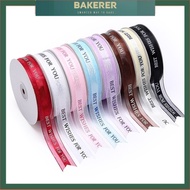 Organza Ribbon 2.5cm 50 yards gift cakebox Flower wrapping wedding birthday decoration 丝带彩带