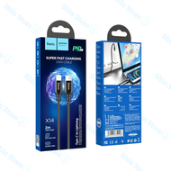 Cáp sạc nhanh PD 20W Hoco X14 Dây sạc bện dù Type C to Light Độ dài dây 1m 2m - SHINSTORE