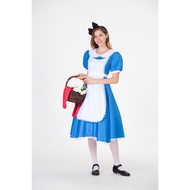 キ Halloween Alice in Wonderland Maid Costume Blue Cinderella Maid Cost