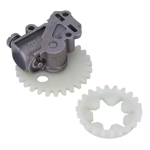 Silver Chain Saw Oil Pump Metal Round Oil Pump Worm Gear Easy to Install Compact Chainsaw Oil Pump K