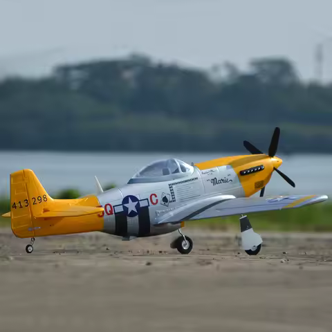 LX/Laxiang/Sky Flight Hobby P51 Yellow Mustang World War II RC Warbird Plane