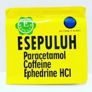ESEPULUH 4'S TABLET STRIP CAFFEINE PARACETAMOL OBAT DEMAM
