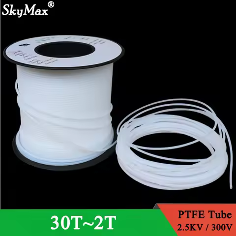1/5/10M 30T-2T PTFE Tube F46 Insulated Capillary Heat Protector Transmit Hose Rigid Temperature Corr
