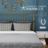 Welding Iron Bed Iron Bed Frame Hotel 1.5m1.8 Single Double Artificial Craft Iron Bed B & B Apartmen