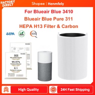For Blueair Blue 3410 / Pure 311 Air Purifier True HEPA & Activated Carbon Replacement Filter
