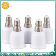5 pcs E14, E27 Adapter Base Screw LED Light Bulb Bulb Socket Converter, White