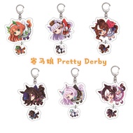 6CM Anime Pretty Derby Figures Agnes Tachyon Mejiro McQueen Narita Taishin Cosplay Acrylic Keychains