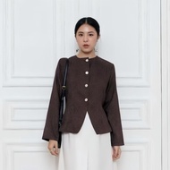 Ailee Long Sleeve Top Long Sleeve Blouse Blazer Casual Formal Wanita