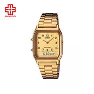 Casio Vintage AQ-230GA-9B Gold Stainless Steel Band Men Watch / Women Watch