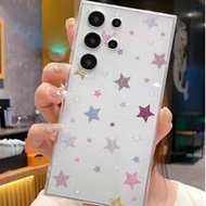 1ชิ้น เคสโทรศัพท์นุ่มรูปดาวส่องสว่างหลากสีสัน เข้ากันได้กับ Huawei Honor, Redmi, Galaxy A04e/12/A13/