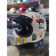 CAKIL RETRO MOTIF HELMET 100% ORIGINAL HBC Helmet Motor Full Face Helmet