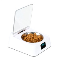 HATELI Automatic Pet Food Feeder Cat Bowl Pet Dog Food Feeder with Infrared Sensor Anti-mouse Moistu