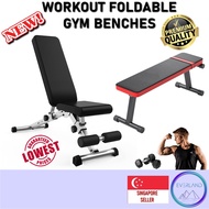 ⭐SG STOCKS⭐ Foldable Workout Bench/ Multi Purpose Home Gym Bench/ Flat Workout Bench