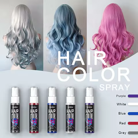 Sevich 30ml Temporary Hair Dye Spray DIY Hair Color Liquid Washable 5 colors One Time Hair Color Spr